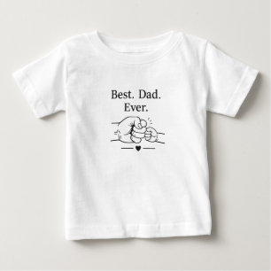 Bébé Meilleur Papa Minimaliste T-Shirt pour la Fête des