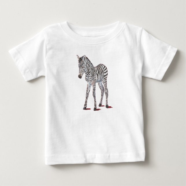 Bébé Mete Zebra Top Faune Design pour bébés T-shirt (Devant)