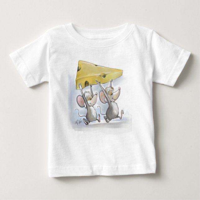Bébé Mic & Mac Portant Le T-Shirt Pour Enfant Au Fromag (Devant)