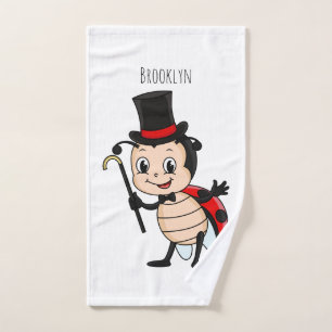 Bébé mignon avec chapeau et dessin animé de cravat