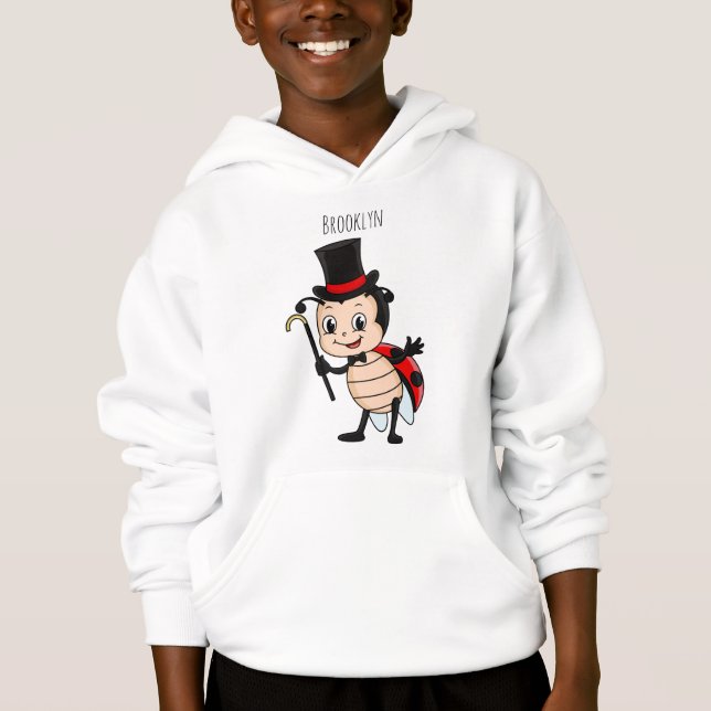 Bébé mignon avec chapeau et dessin animé de cravat (Devant)