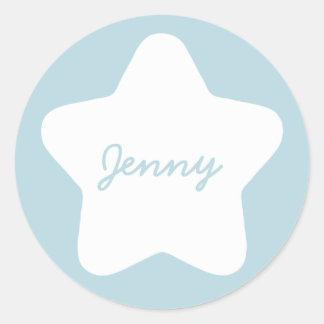 Bébé mignon Blue Star Nom personnalisé Sticker