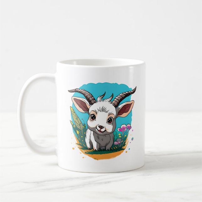 Bébé mignon chèvre Mug (Gauche)