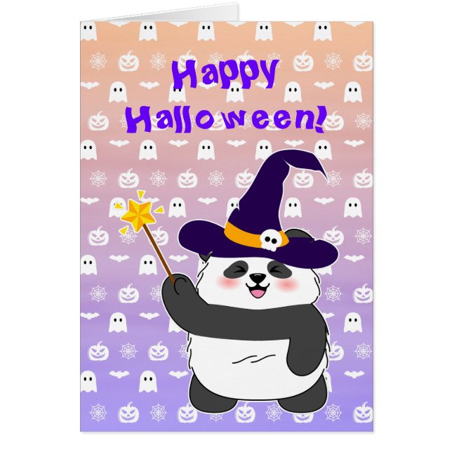 Bébé mignon de Halloween Panda sorcière magique (Devant)