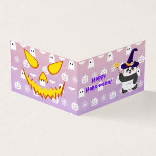 Bébé mignon de Halloween Panda sorcière magique