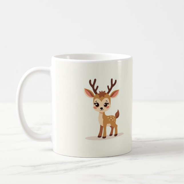 Bébé mignon Deer Mug | Adorable Coupe de café Fawn (Gauche)