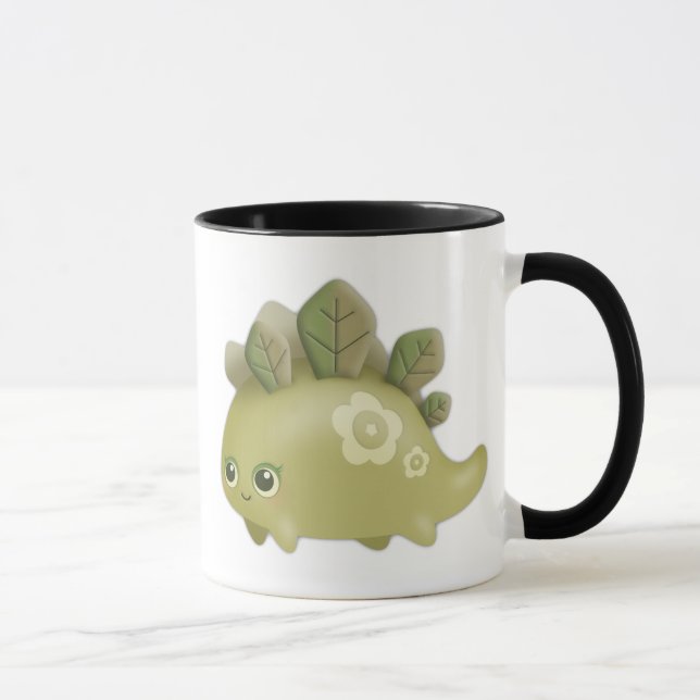 Bébé mignon Dino feuillu - tasse de style de (Droite)