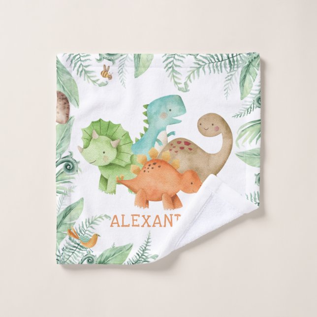 Bébé mignon Dinosaures Enfants (Gant de toilette)