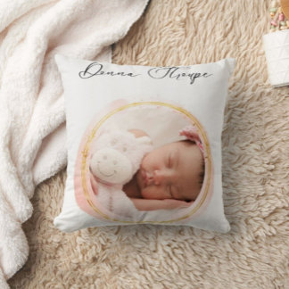 Bébé mignon dormir Coussin blanc moderne