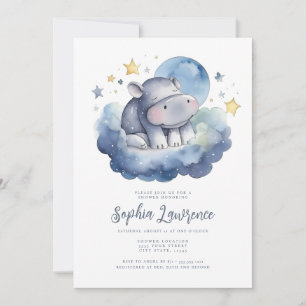 Bébé mignon Eléphant Baby shower Invitation