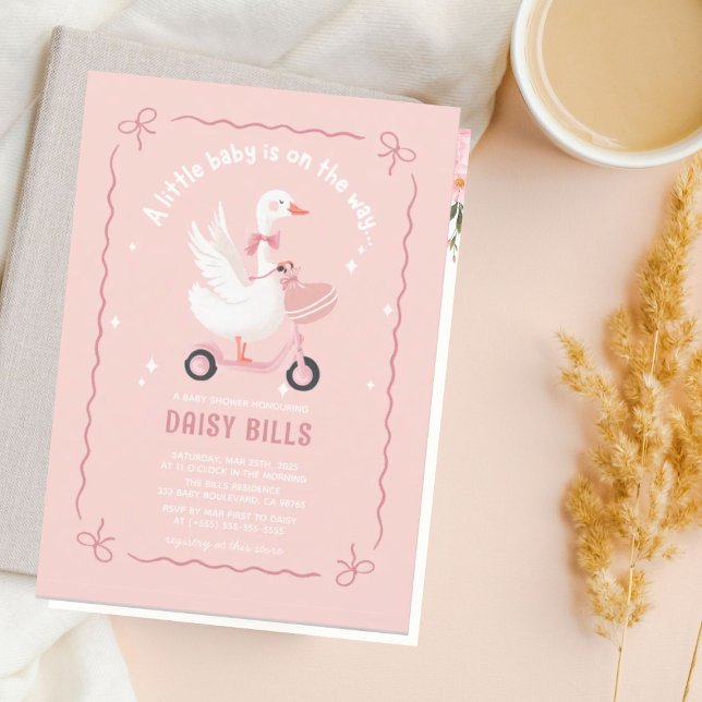 Bébé mignon est en route invitation pour baby show (Créateur téléchargé)