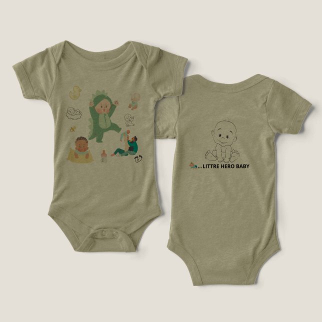 Bébé mignon et doux en combinaison – Bella+Canvas  (Design Recto & Verso)