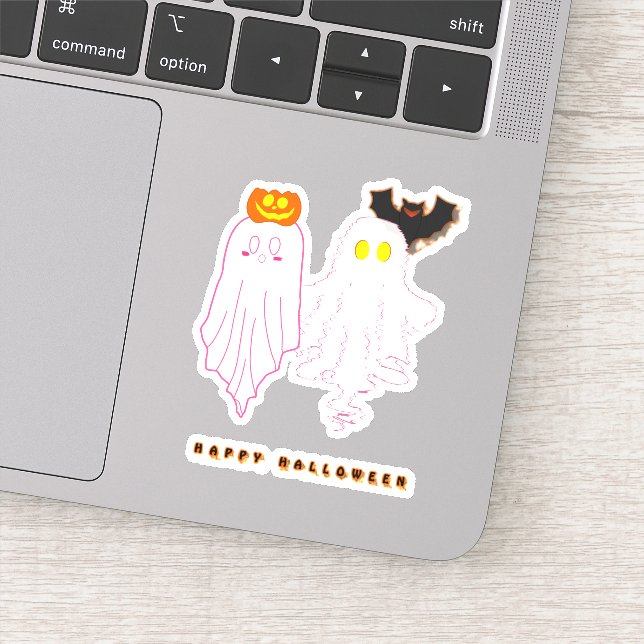 Bébé mignon Fantômes Halloween Vinyl Sticker (Détail)