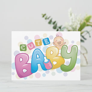 Bébé mignon Invitations