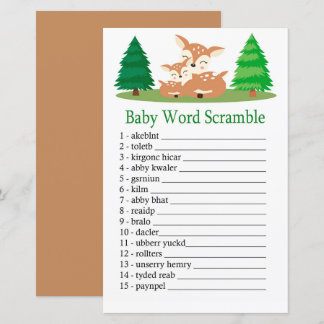 Bébé mignon mot scramble jeu