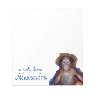 Bébé mignon Orangutan Bloc-notes personnalisé