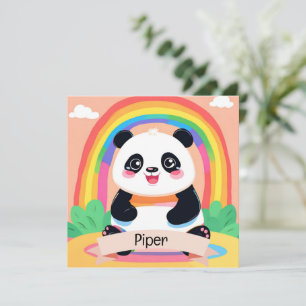 Bébé mignon Panda arc-en-ciel