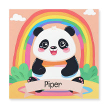 Bébé mignon Panda arc-en-ciel