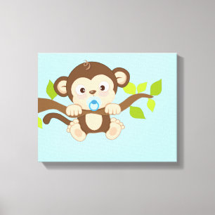 Bébé mignon Petit Singe Papiers en toile