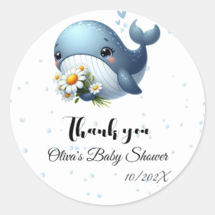 Bébé mignon Sticker Baby shower baleine