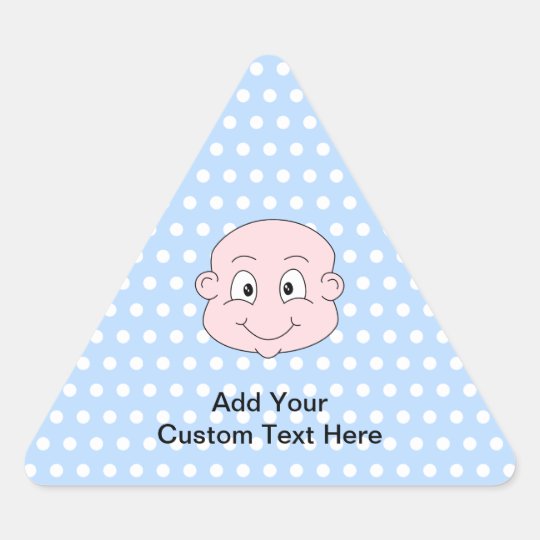 Bébé mignon, sur le modèle de point bleu de polka sticker triangulaire