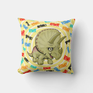 Bébé mignon Tricératops Coussin RAWR