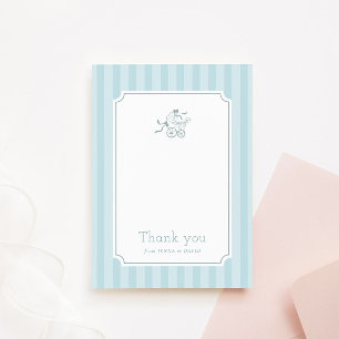 Bébé mignonne Carte de remerciements de poussette