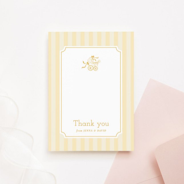 Bébé mignonne Carte de remerciements de poussette (Créateur téléchargé)