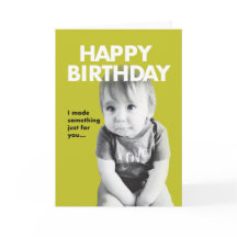 Bébé mignonne, drôle carte d'anniversaire
