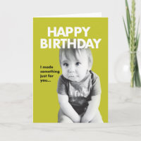 Bébé mignonne, drôle carte d'anniversaire