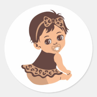 Bébé mignonne fille en Sticker en tenue Safari