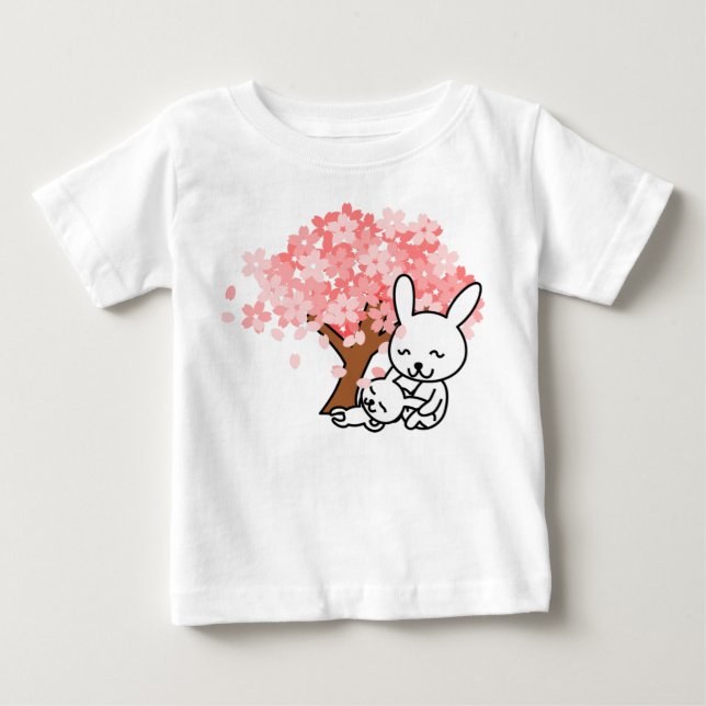 Bébé Mignonne T-shirt imprimé lapin pour bébés (Devant)