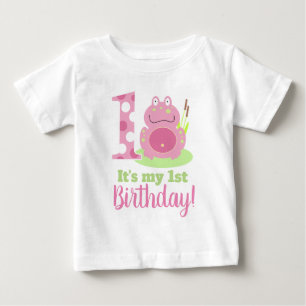 Bébé Mon premier T-shirt grenouille rose pour fille d'a