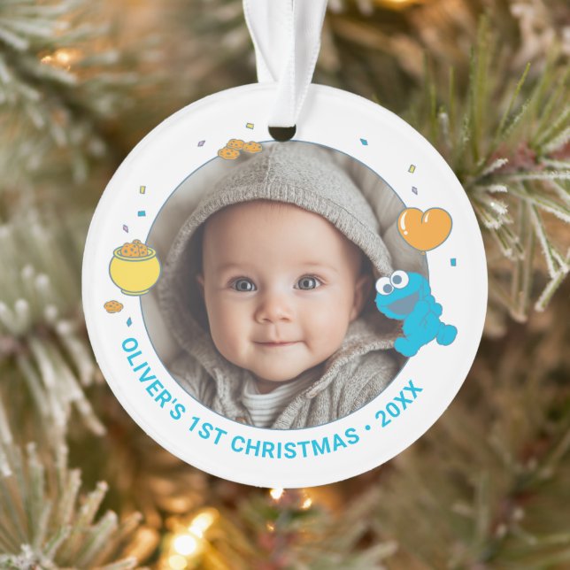 Bébé Monstre de Cookie Premier Noël Photo (Arbre)