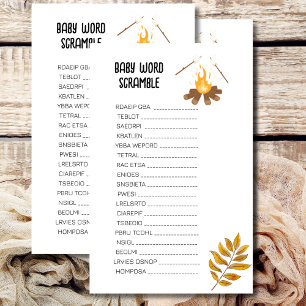 Bébé mot brouille Smore fun thème baby shower