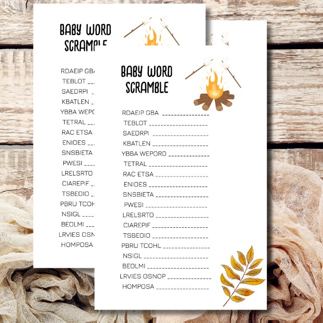 Bébé mot brouille Smore fun thème baby shower (Créateur téléchargé)
