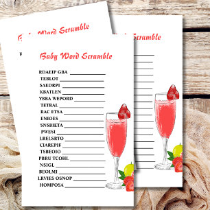 Bébé mot brousse brunch bulle thème baby shower