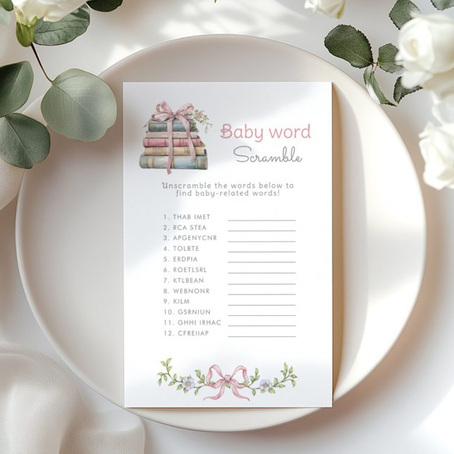 Bébé mot Scramble Pink Bow fleur sauvage Storybook (Créateur téléchargé)