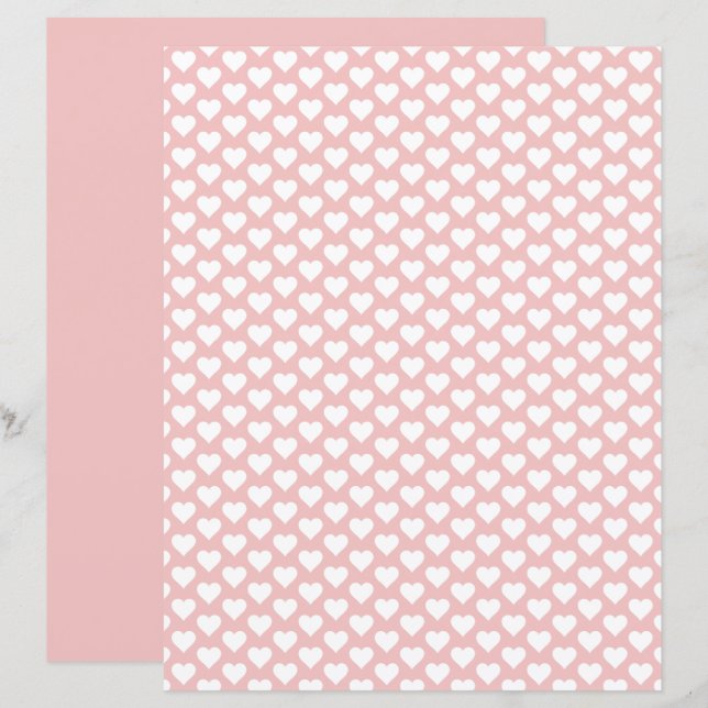 Bébé Motif  Papier à rebut rose Coeurs mignons (Devant / Derrière)