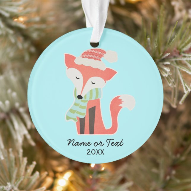 Bébé mou Fox de Noël Bois d'hiver Woodland rustiqu (Arbre)
