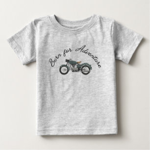 Bébé Né pour l'aventure : T-shirt à thème moto