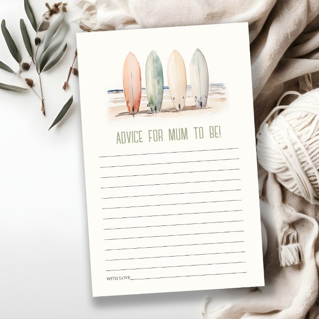 Bébé neutre à bord Surfboard Conseils Baby shower (Créateur téléchargé)