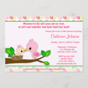 Bébé Nid Bébé Bébé Invitations Douche bébé FAMILLE