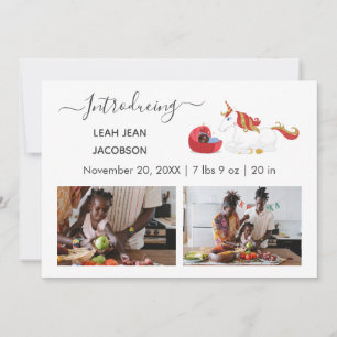 Bébé noir mignon photo Faire-part de naissance Uni