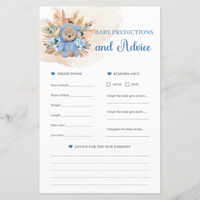 Bébé ours en peluche tropical Prédictions et Conse (Devant)