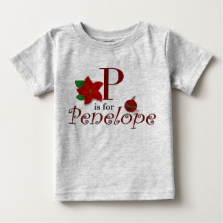 Bébé P est pour Penelope, le premier T-shirt de Noël po