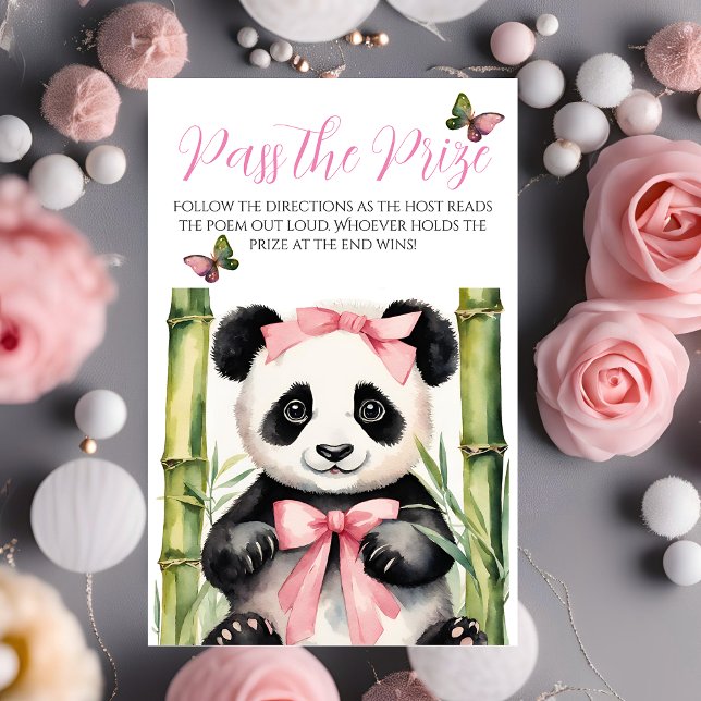 Bébé Panda Baby shower fille Passez le jeu de prix (Créateur téléchargé)