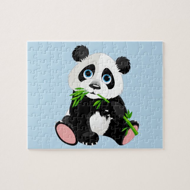 Bébé Panda Ours Jeu Puzzle (Horizontal)