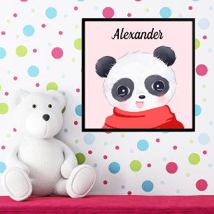 Bébé Panda photo rouge Imprimer