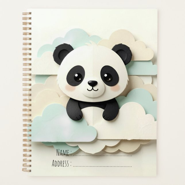 Bébé Panda plié | Origami mignon  (Devant)
